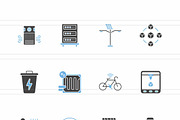 Eco-Tech Blue & Black Icons, an Icon by IconBunny (Thumbnail 2 of 2)