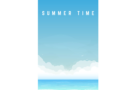 Summer time ocean banner