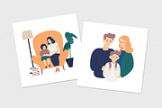 Happy parenting, families set, an Education Illustration by Good Studio (Thumbnail 4 of 5)