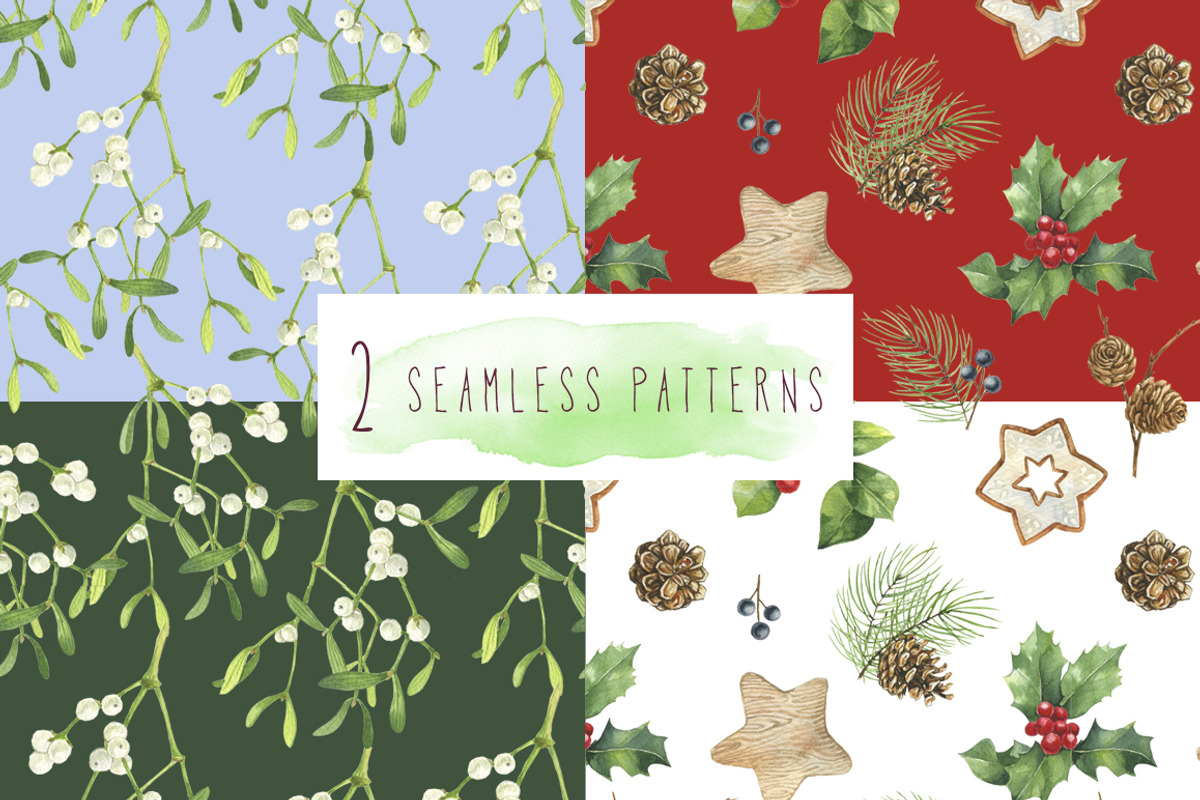 Christmas Florals&Birds, an Illustration by PS_patterns (Photo 3 of 5)