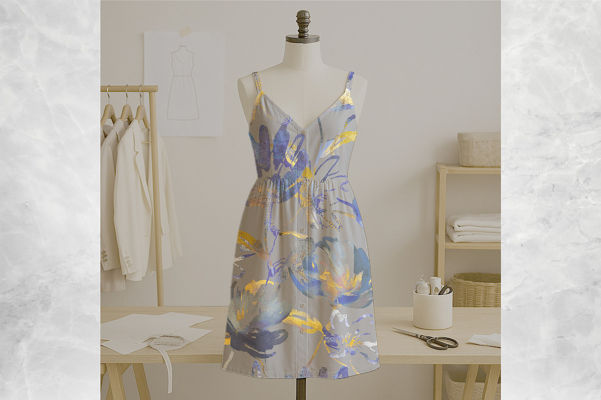 ELEGANT BOTANICAL SEAMLESS DESIGN, a Pattern Graphic by MartinShop (Photo 4 of 10)