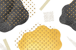Gold Japanese seamless pattern