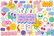 HAND DRAWN DOODLE SHAPES VECTOR SET, a Pattern Graphic by craftlove (Thumbnail 1 of 12)