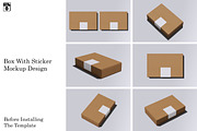 Box With Sticker Mockup, a Packaging Mockup by Riel Concept (Thumbnail 2 of 8)