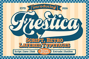 Frestica Font Trio, a Script Font by joelmaker (Thumbnail 1 of 24)