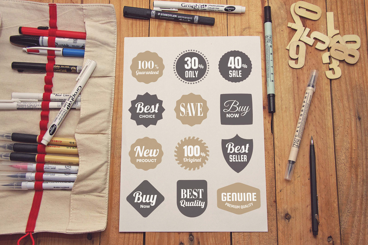 1207 Vintage Badge & Objects, a Branding & Logo Template by Toonsteb (Photo 19 of 24)