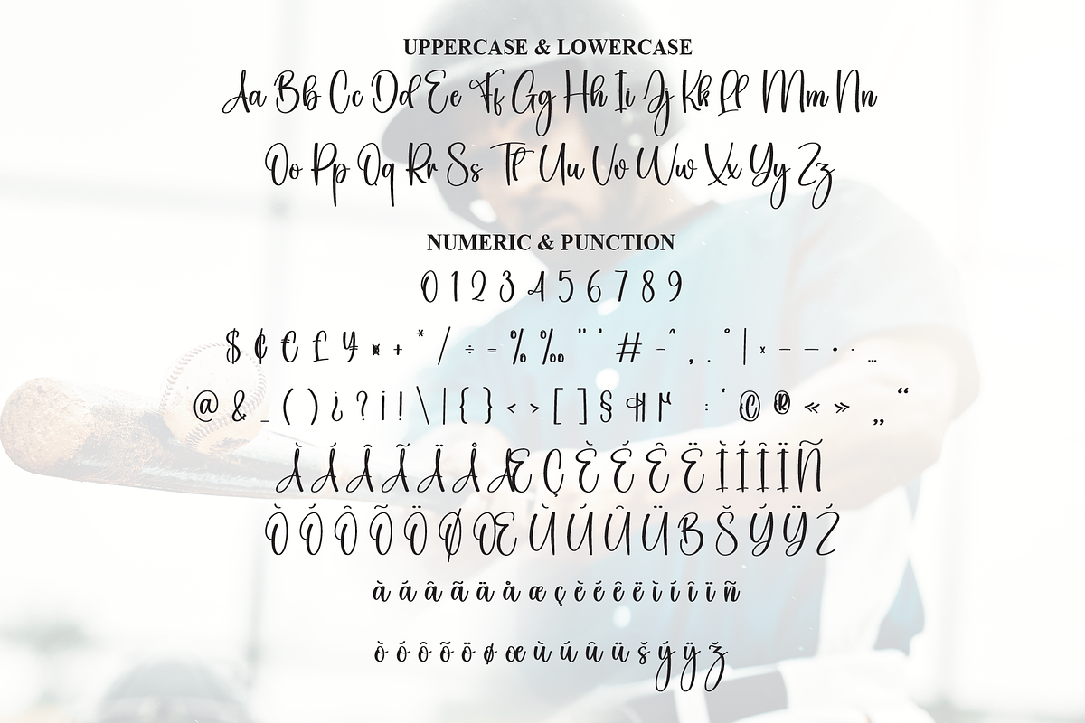 Baseball | Script Font, a Handwritten Font by Scratchones (Photo 7 of 9)