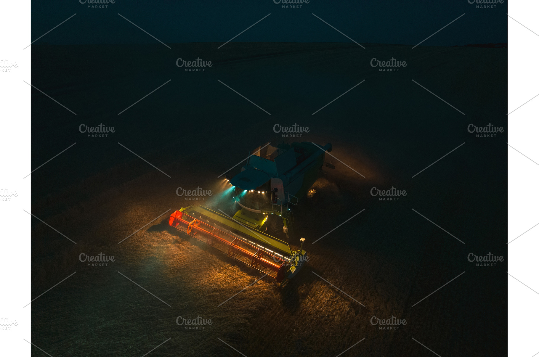 Aerial view of a tractor and, an Industrial Photo by HalfPoint