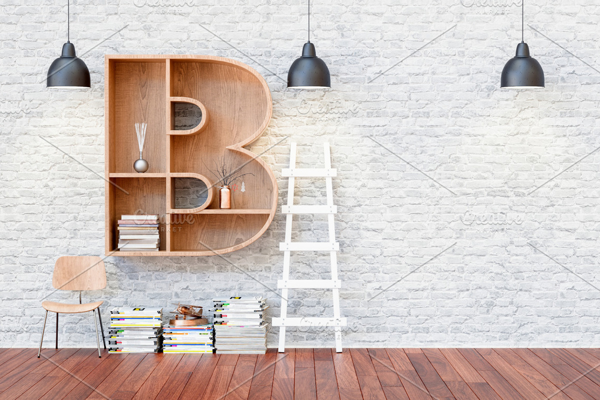 Bookshelf featuring chair, decoration, and brick, a School & Education Photo by DigitalPen (Photo 2 of 2)