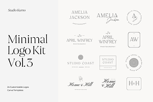 Minimal Logo Kit Templates Vol.3