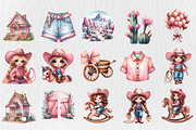Cowgirl Cute Kids Clipart, a Seasonal Illustration by Rose Art (Thumbnail 3 of 4)