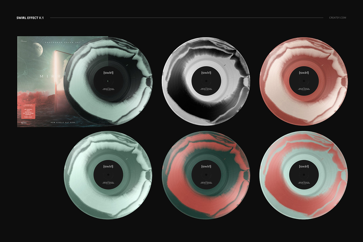 Vinyl Record & Cover Mockup Set, a Merchandise Mockup by creatsy5 (Photo 31 of 54)