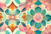 Summer kaleidoscope background set, a Texture Graphic by Olha Klein (Thumbnail 2 of 6)