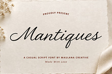 Mantiques Casual Script Wedding Font