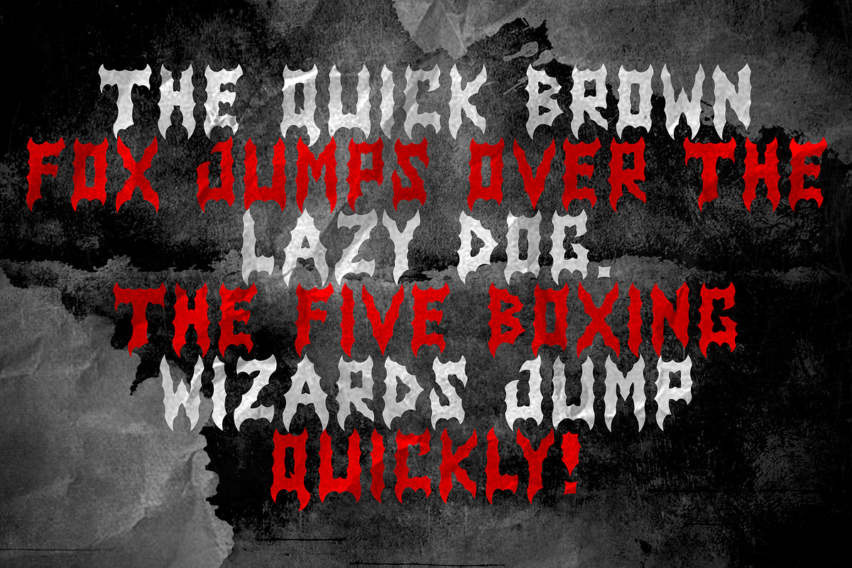 Obscure Metal Horror Blackletter Y2k, a Blackletter Font by dansdesign (Photo 4 of 12)