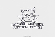 Funny Cat PNG, Black Cat Humor Tee,, an Illustration by SharpMarketplace (Thumbnail 1 of 9)
