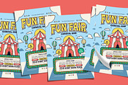 Retro Fun Fair Carnival Flyer, a Flyer Template by Tiptop Graphic (Thumbnail 4 of 5)