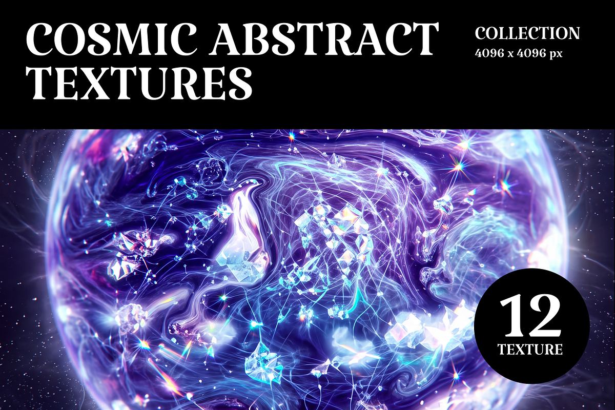 12 Cosmic Abstract Textures Pack, a Texture Graphic by PopotLane (Photo 1 of 6)