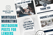 Mortgage Marketing Instagram Posts, a Social Media Template by RealEstateDreams (Thumbnail 1 of 6)
