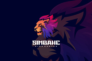 Lion Gradient Colorful Style.