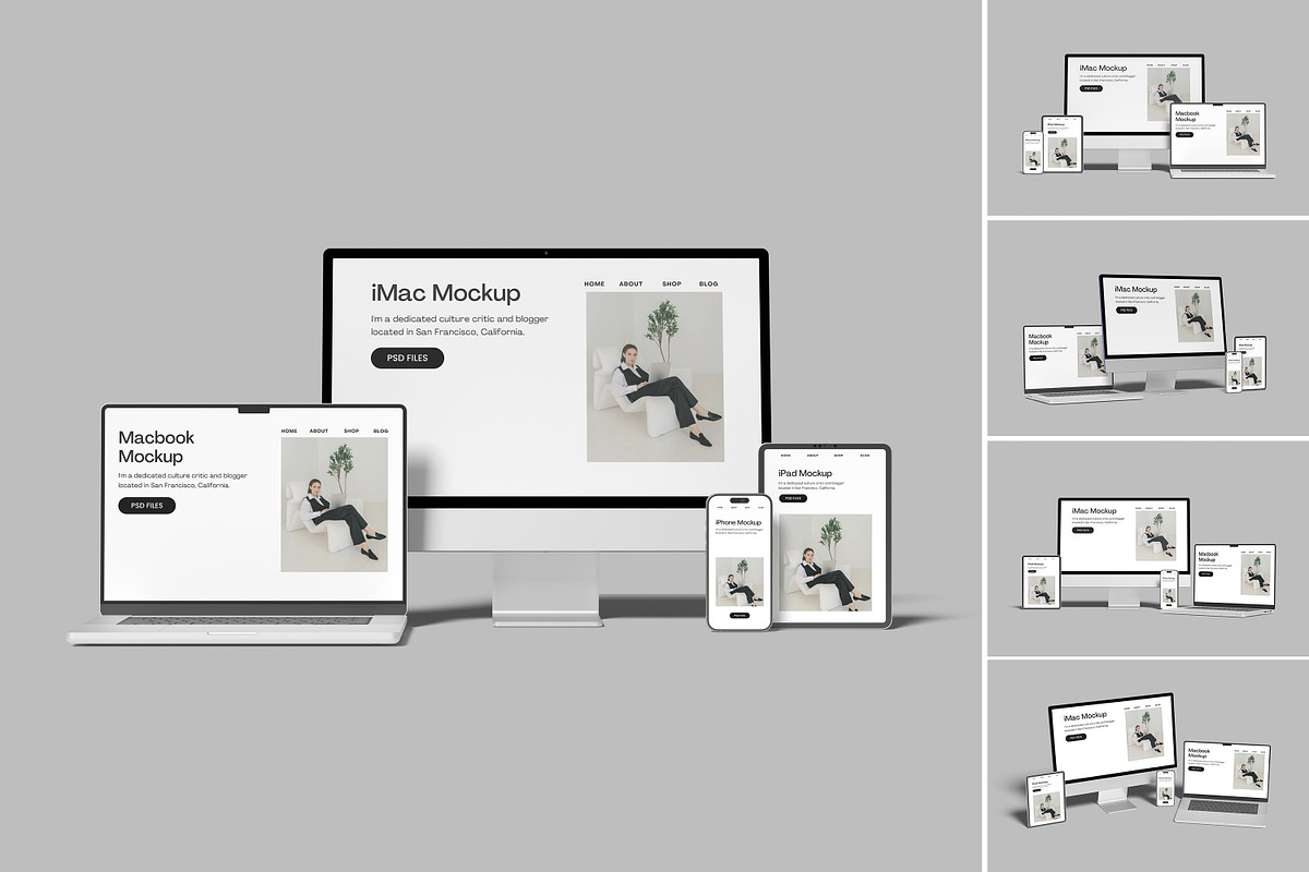 Multi Devices Mockup, a Device Mockup by Bangdastudio (Photo 1 of 6)