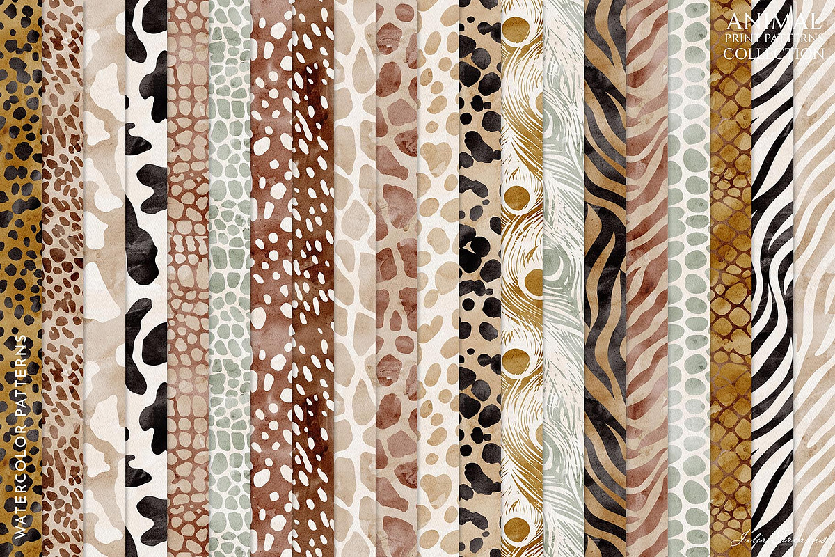 Animal Print Seamless Patterns, a Pattern Graphic by Julia Dreams (Photo 10 of 11)