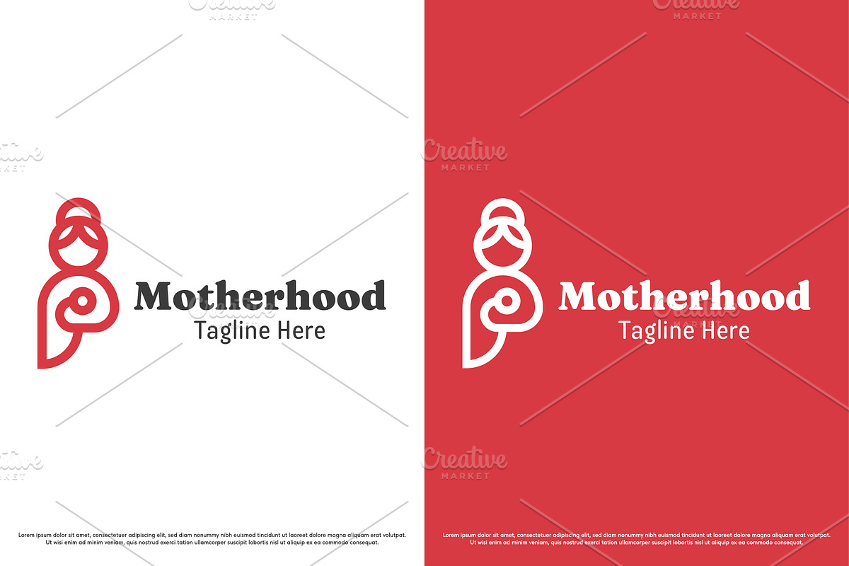 Mother health logo design template