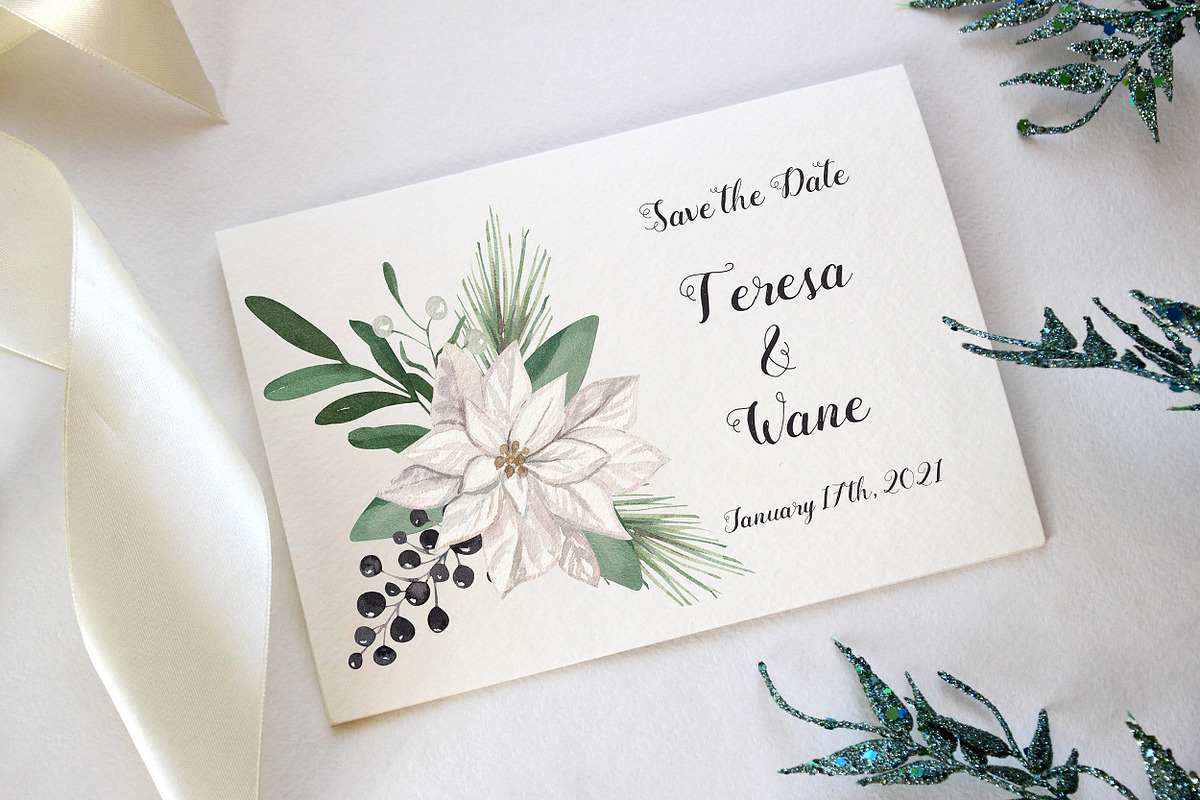 Scandinavian Winter Christmas Floral, a Decorative Illustration by Catch the Dream Art (Photo 16 of 17)
