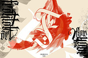 RockSands Typeface, a Blackletter Font by inumocca_type (Thumbnail 3 of 9)
