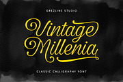 Vintage Millenia - Classic Script, a Script Font by Grezline Studio (Thumbnail 1 of 12)