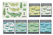 Cute Crocodile Seamless Pattern, a Pattern Graphic by Waterystrokes (Thumbnail 4 of 4)