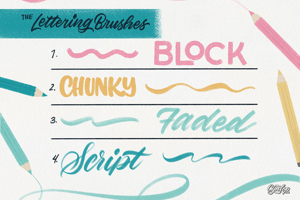 Procreate Sketch & Lettering Set preview 3