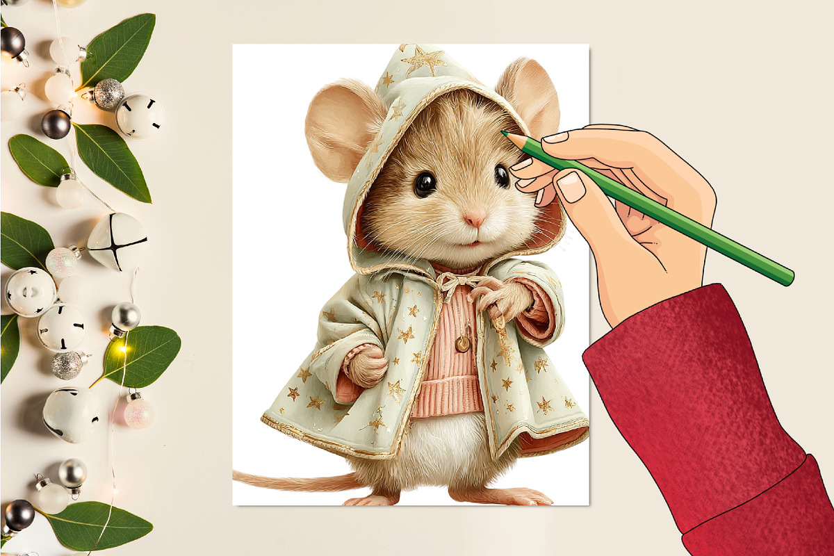 Whimsical Halloween Mouse Clipart, a Seasonal Illustration by Rose Art (Photo 5 of 8)
