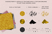 Metallic Watercolor Kit | Procreate, a Brush Add-On by theinkaffair (Thumbnail 9 of 13)
