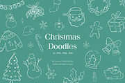Christmas Doodles Line art, a Seasonal Illustration by An Design (Thumbnail 1 of 5)