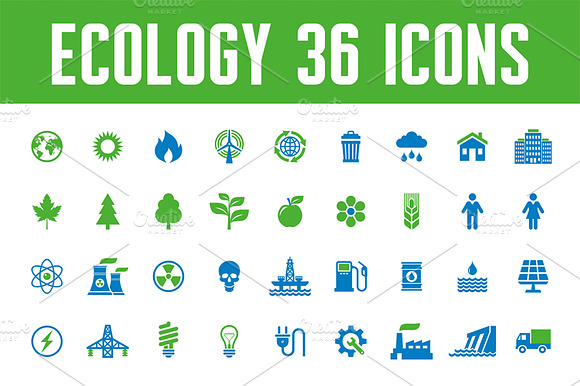 Ecology 36 Vector Icons