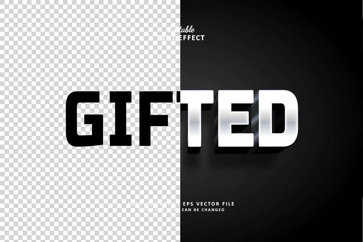 Text Effect Gifted, a Layer Style Add-On by Navy Graphic (Photo 2 of 2)
