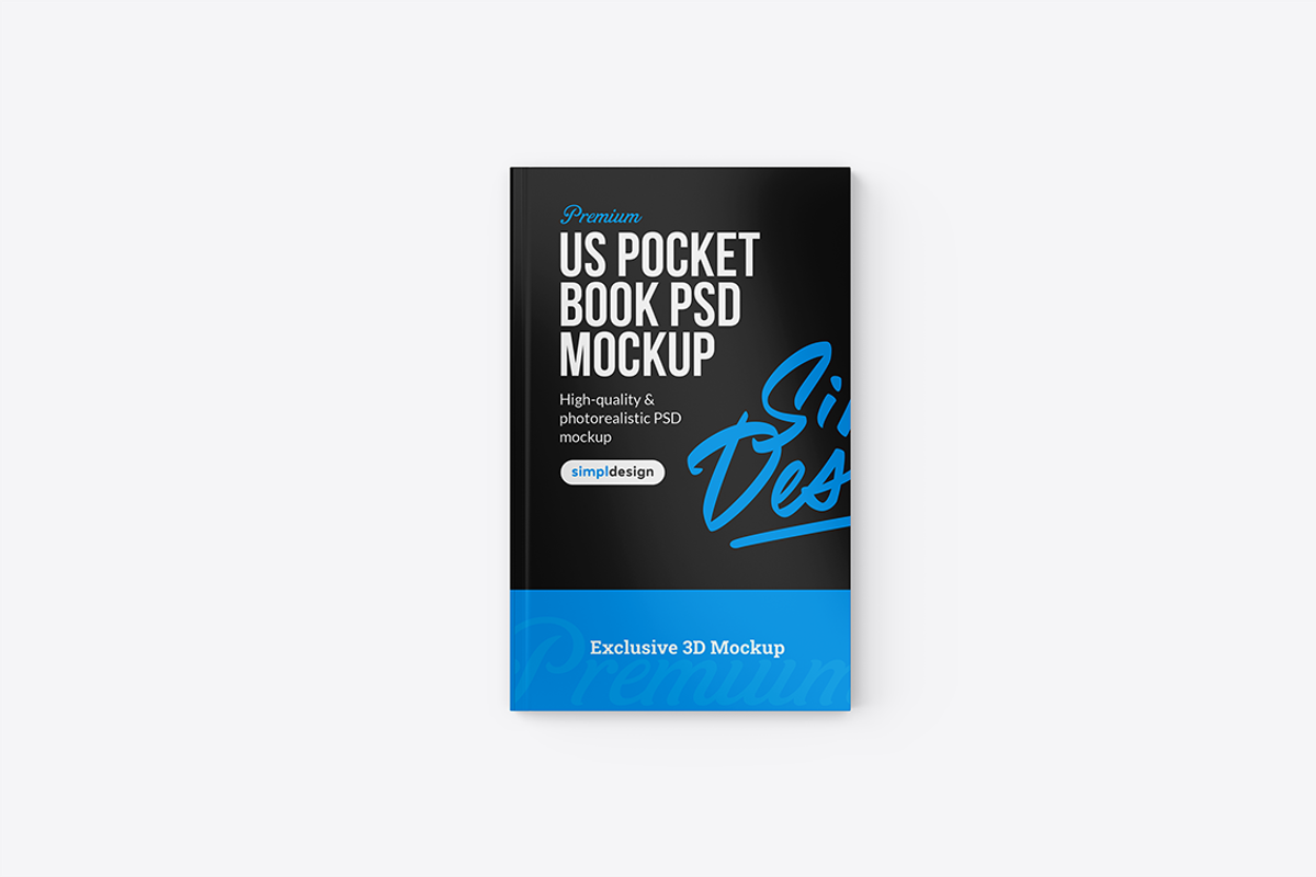 US Pocket Softcover Book Mockup, a Books & Magazine Mockup by SimplDesign (Photo 3 of 13)