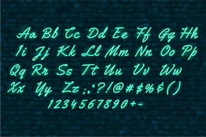 Neon Font Pink And Green