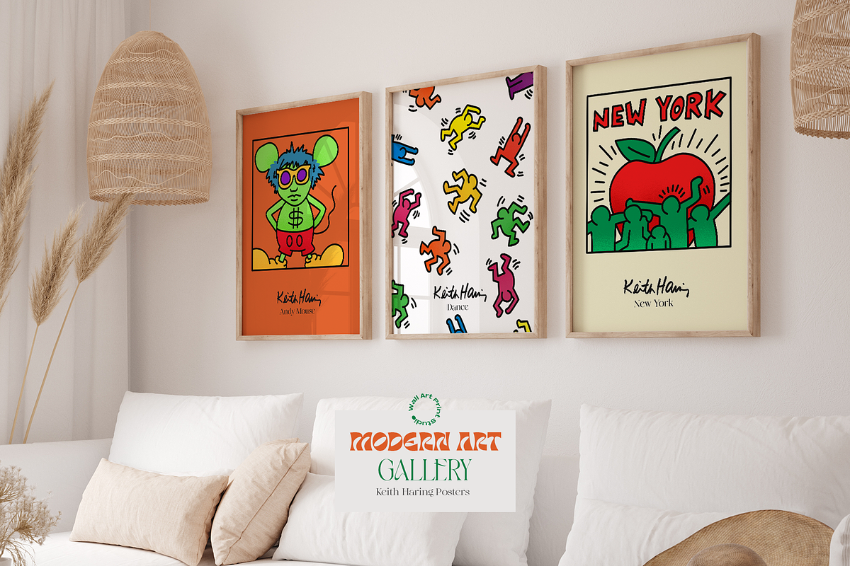 Modern Art Gallery 2, a Graphic by Wall Art Print Studio (Photo 10 of 16)