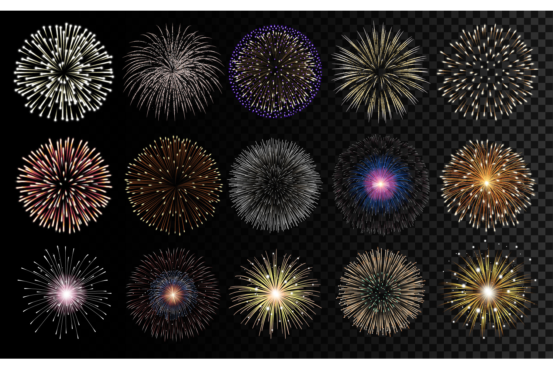 Fireworks Realistic Vector by Yayasya  Creative Market
