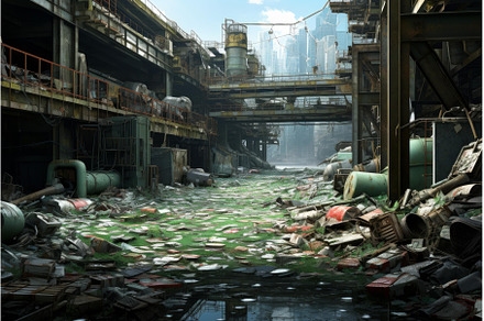 Industrious Recycling factory day, an Industrial Photo by Ylivdesign