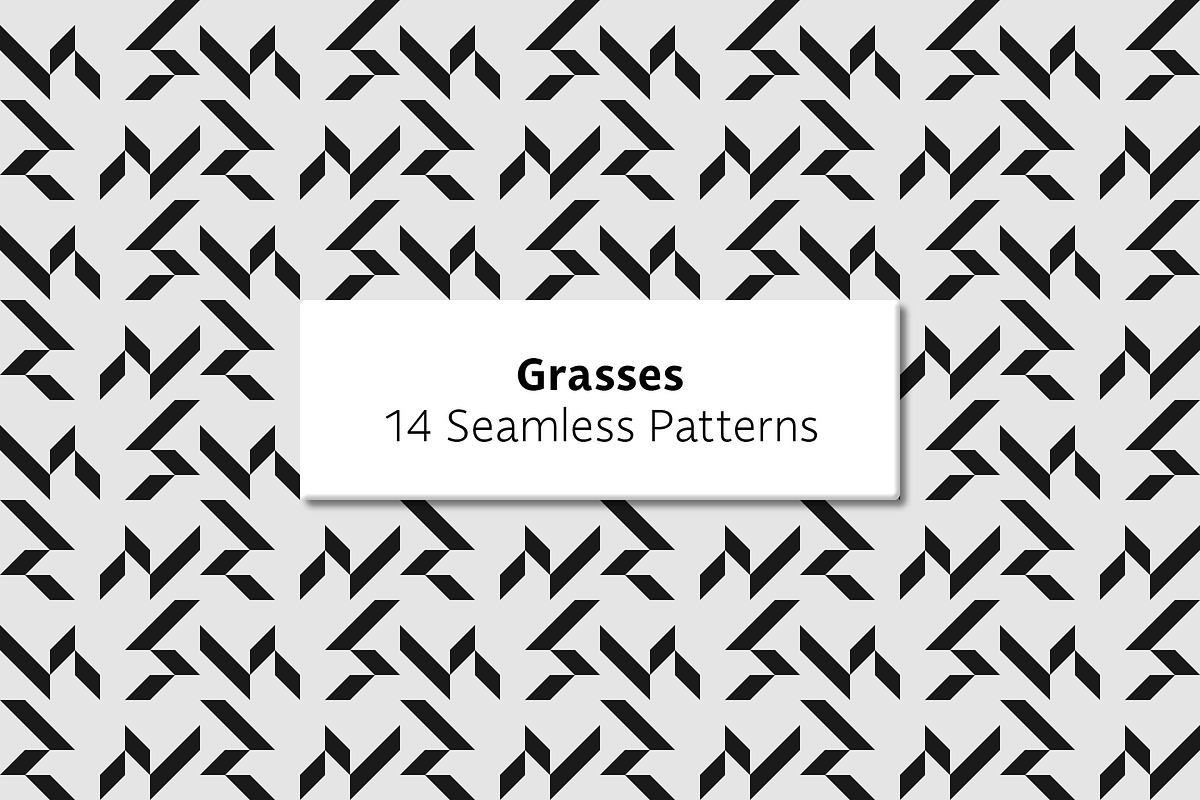 Grasses - 14 Seamless Patterns, a Pattern Graphic by Tustan