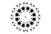 Black and White Mandala Patterns Set, a Decorative Illustration by NJ Himel (Thumbnail 4 of 101)
