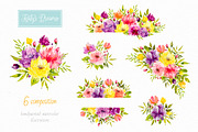Spring flowers. Watercolor., a Decorative Illustration by Ekaterina Mikheeva (Thumbnail 5 of 8)