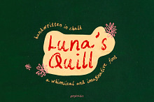 Handwritten Chalk Font Luna's Quill