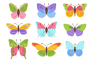 Watercolor Colors Butterflies