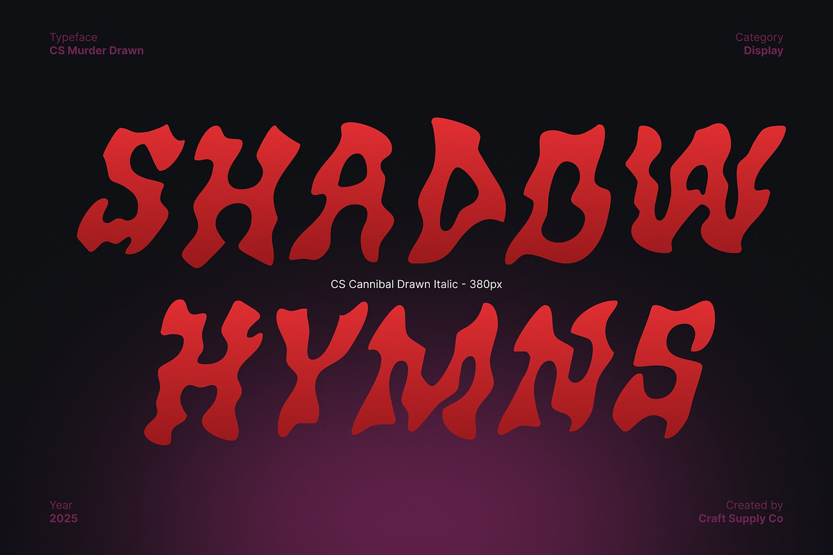 CS Murder Drawn, a Blackletter Font by Craft Supply Co. (Photo 4 of 8)