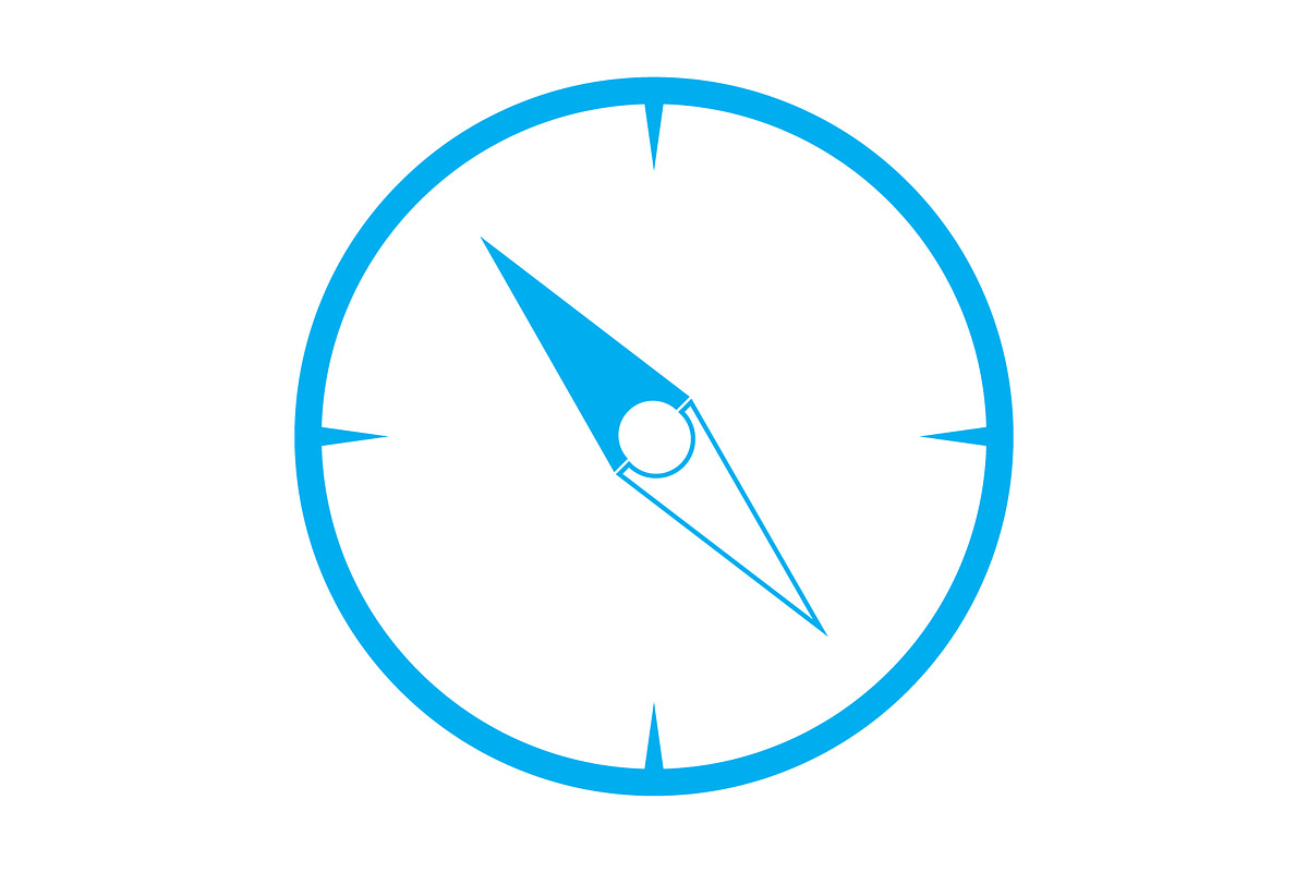 Compass icon design template, a Solid Icon by Sumberpangan (Photo 2 of 3)