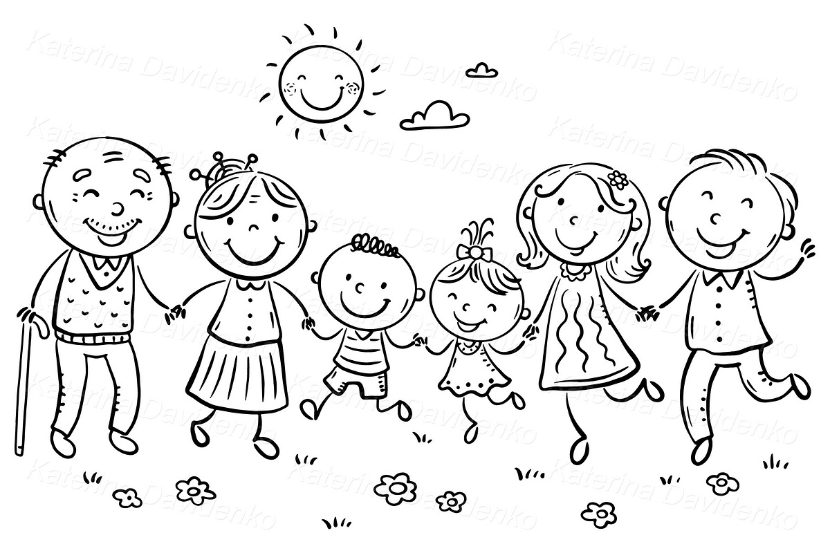 Cartoon Family Jumping With Joy, a Person Illustration by Bubert Art (Photo 2 of 2)